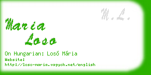 maria loso business card
