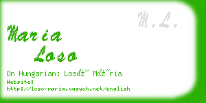 maria loso business card